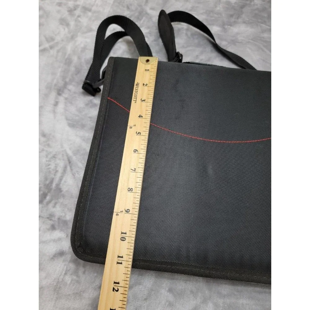 CASE IT DUAL 2 IN 1 RING BINDER 3in With Handle /Shoulder Strap RED /Black‎